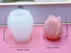 Molde silicona pimpollo rosa